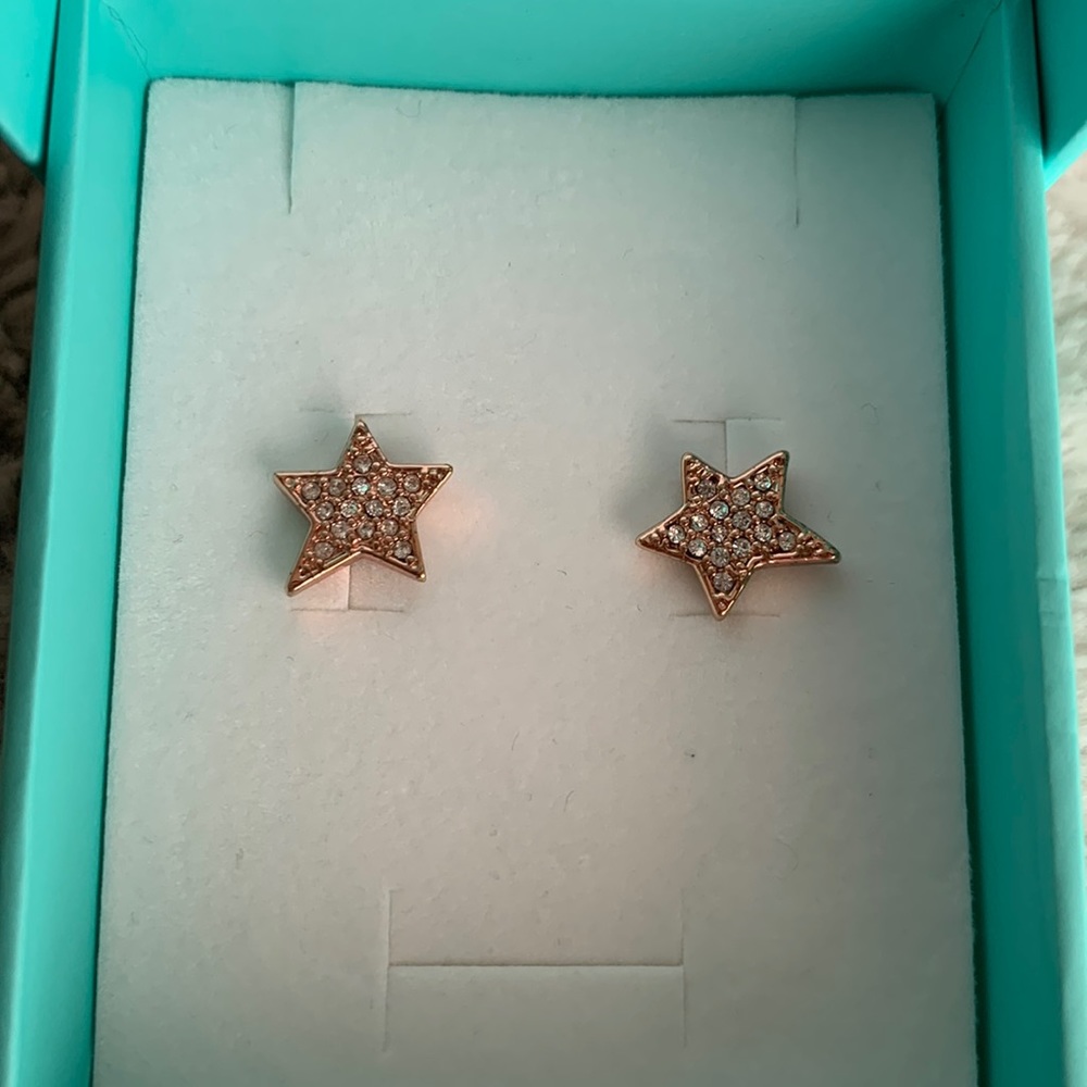 Vintage Find~ Kate Spade Rose Gold Star Studs